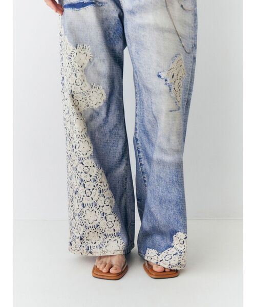 Ungrid（アングリッド）の「プリントデザインルーズデニム（デニムパンツ・レディース・ブルー・26inch/25inch/24inch）」の10枚目の写真