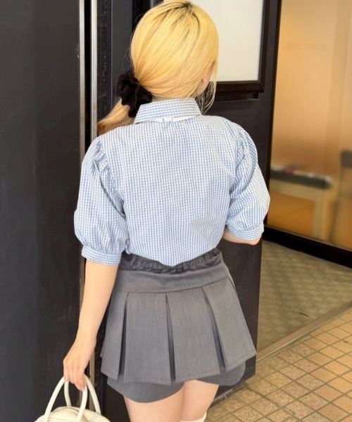 Another Branch olive des olive(アナザーブランチオリーブデオリーブ)の「【韓国っぽなプレッピーコーデが叶う!】スクールネクタイ付シャツ(シャツ/ブラウス・レディース・ブルー系その他/ホワイト系その他/オフホワイト・FREE)」の9枚目の写真