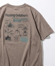 2026SS LOGOS/ロゴス 吸汗速乾 キャンプギア バックプリント 半袖Tシャツ レディース メンズ