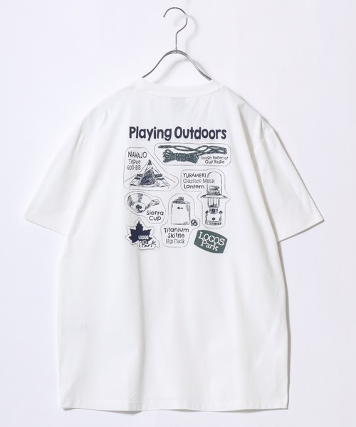 LOGOS(ロゴス)の「2026SS LOGOS/ロゴス 吸汗速乾 キャンプギア バックプリント 半袖Tシャツ レディース メンズ(Tシャツ/カットソー・メンズ・スミクロ/カーキ/ホワイト・LL/L/M)」の21枚目の写真