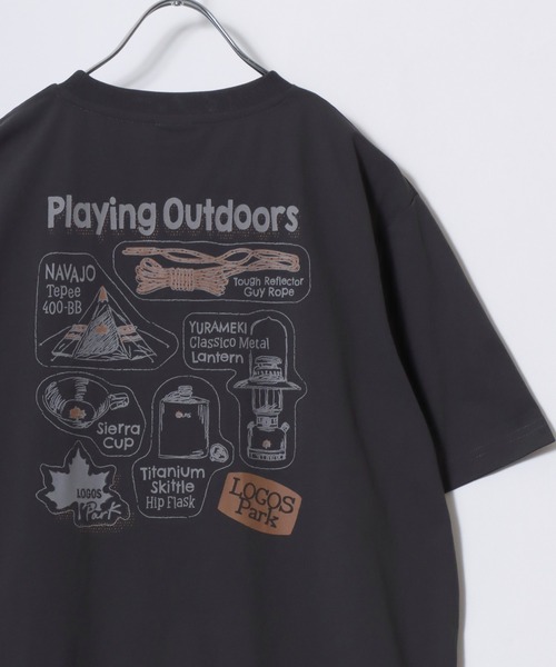LOGOS(ロゴス)の「2026SS LOGOS/ロゴス 吸汗速乾 キャンプギア バックプリント 半袖Tシャツ レディース メンズ(Tシャツ/カットソー・メンズ・スミクロ/カーキ/ホワイト・LL/L/M)」の18枚目の写真
