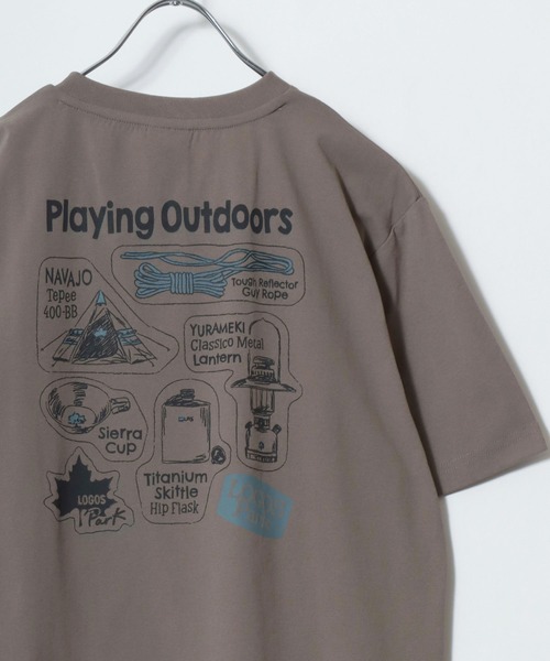 LOGOS(ロゴス)の「2026SS LOGOS/ロゴス 吸汗速乾 キャンプギア バックプリント 半袖Tシャツ レディース メンズ(Tシャツ/カットソー・メンズ・スミクロ/カーキ/ホワイト・LL/L/M)」の19枚目の写真