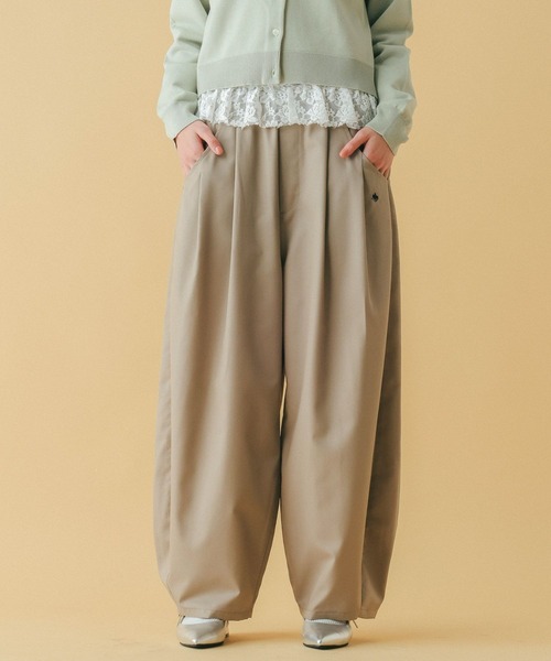 RAGEBLUE（レイジブルー）の「＜POLO BCS/ポロ・ビーシーエス＞別注/タックボリュームパンツ（スラックス・レディース・ブラック/ベージュ・FREE）」の5枚目の写真