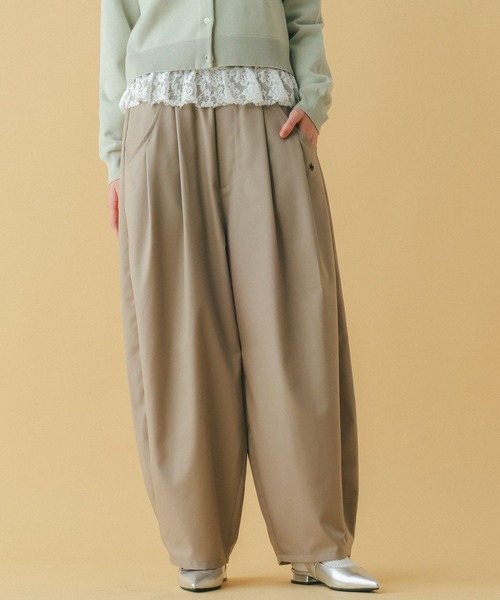 RAGEBLUE（レイジブルー）の「＜POLO BCS/ポロ・ビーシーエス＞別注/タックボリュームパンツ（スラックス・レディース・ブラック/ベージュ・FREE）」の6枚目の写真