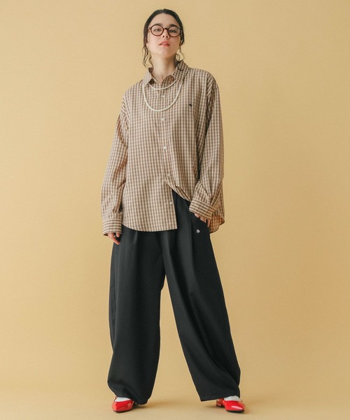 RAGEBLUE（レイジブルー）の「＜POLO BCS/ポロ・ビーシーエス＞別注/タックボリュームパンツ（スラックス・レディース・ブラック/ベージュ・FREE）」の7枚目の写真