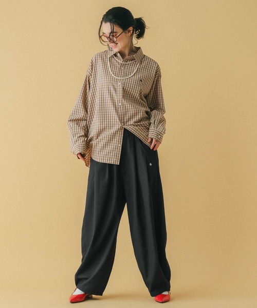 RAGEBLUE（レイジブルー）の「＜POLO BCS/ポロ・ビーシーエス＞別注/タックボリュームパンツ（スラックス・レディース・ブラック/ベージュ・FREE）」の8枚目の写真