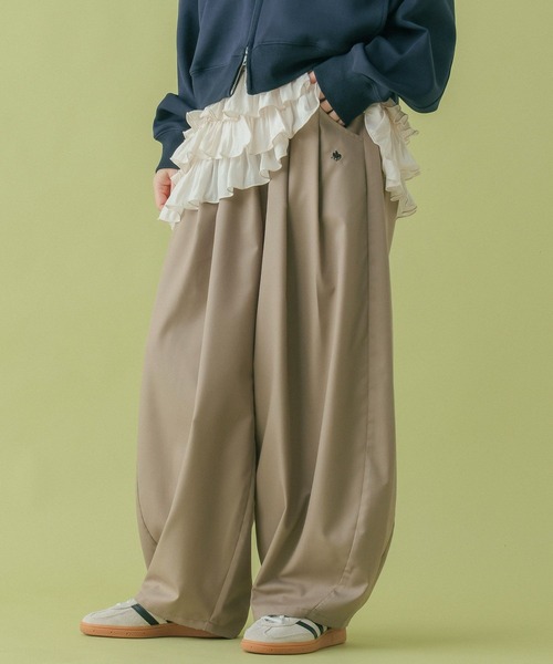 RAGEBLUE（レイジブルー）の「＜POLO BCS/ポロ・ビーシーエス＞別注/タックボリュームパンツ（スラックス・レディース・ブラック/ベージュ・FREE）」の16枚目の写真