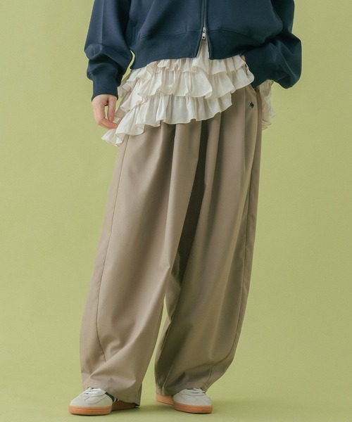 RAGEBLUE（レイジブルー）の「＜POLO BCS/ポロ・ビーシーエス＞別注/タックボリュームパンツ（スラックス・レディース・ブラック/ベージュ・FREE）」の17枚目の写真