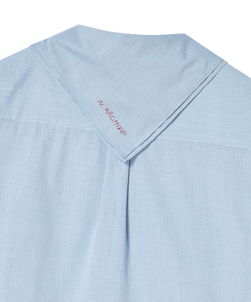 Beyond Closet（-）の「[コレクションライン] スカーフディテールラウンドシャツブルー（シャツ/ブラウス・メンズ・その他・LARGE/MEDIUM）」の9枚目の写真