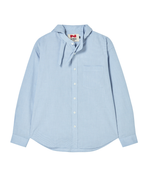 Beyond Closet（-）の「[コレクションライン] スカーフディテールラウンドシャツブルー（シャツ/ブラウス・メンズ・その他・LARGE/MEDIUM）」の10枚目の写真