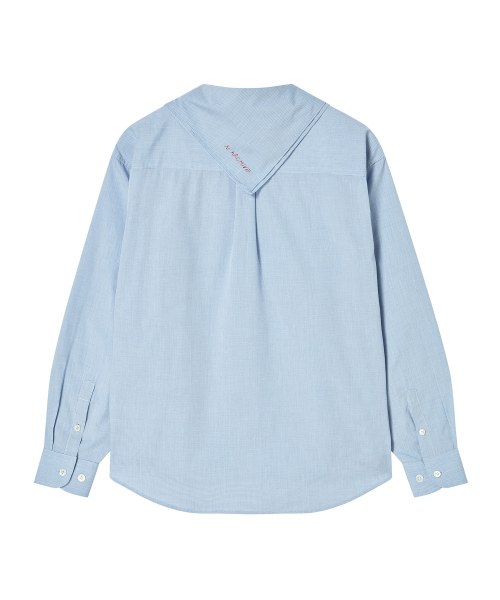 Beyond Closet（-）の「[コレクションライン] スカーフディテールラウンドシャツブルー（シャツ/ブラウス・メンズ・その他・LARGE/MEDIUM）」の11枚目の写真