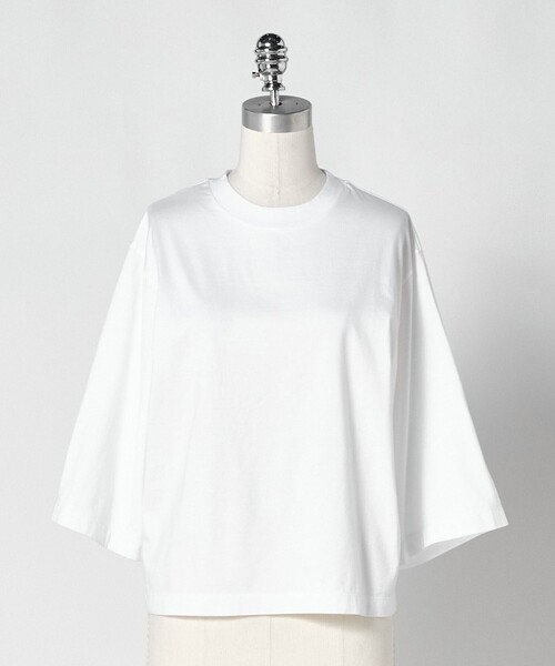 LOEFF（ロエフ）の「＜LOEFF＞スビンコットン ボックス Tシャツ（Tシャツ/カットソー・レディース・ホワイト/ブラック/パープル・FREE）」の2枚目の写真