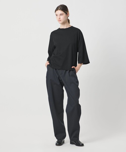 LOEFF（ロエフ）の「＜LOEFF＞スビンコットン ボックス Tシャツ（Tシャツ/カットソー・レディース・ホワイト/ブラック/パープル・FREE）」の11枚目の写真