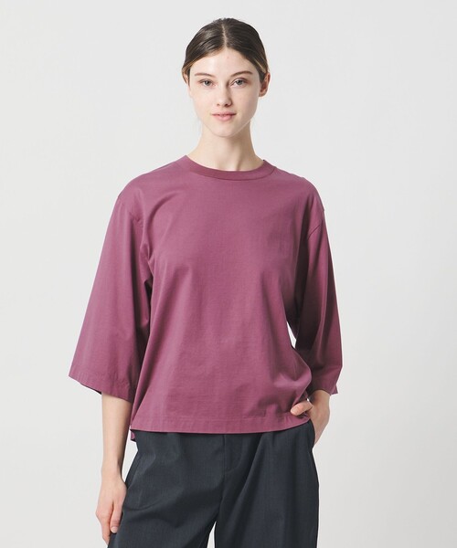 LOEFF（ロエフ）の「＜LOEFF＞スビンコットン ボックス Tシャツ（Tシャツ/カットソー・レディース・ホワイト/ブラック/パープル・FREE）」の13枚目の写真