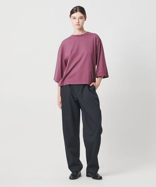 LOEFF（ロエフ）の「＜LOEFF＞スビンコットン ボックス Tシャツ（Tシャツ/カットソー・レディース・ホワイト/ブラック/パープル・FREE）」の15枚目の写真