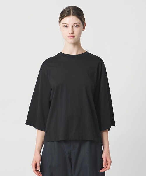 LOEFF（ロエフ）の「＜LOEFF＞スビンコットン ボックス Tシャツ（Tシャツ/カットソー・レディース・ホワイト/ブラック/パープル・FREE）」の16枚目の写真