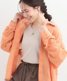 SHOO・LA・RUE | 【体型カバー】こなれ感たっぷり やわらかゆるっとシアーシャツ(シャツ/ブラウス)