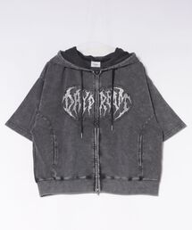 ８(eight) | ロゴ半袖ジップパーカー(パーカー)