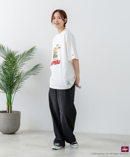 DISCUS(ディスカス)の「【DISCUS/ディスカス】【選べる丈感・ガーフィールド】DISCUS×GARFIELD コラボTシャツ クロップド短丈・ルーズシルエット(Tシャツ/カットソー・レディース・ブラック系その他/ホワイト系その他2/ブラック系その他2/ホワイト系その他・LARGE/MEDIUM)」の13枚目の写真