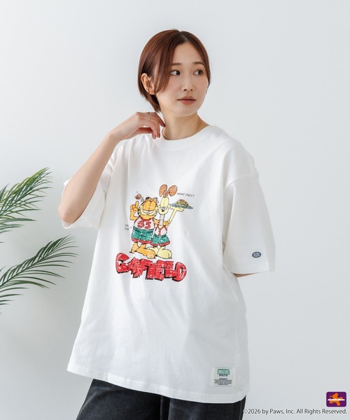 DISCUS(ディスカス)の「【DISCUS/ディスカス】【選べる丈感・ガーフィールド】DISCUS×GARFIELD コラボTシャツ クロップド短丈・ルーズシルエット(Tシャツ/カットソー・レディース・ブラック系その他/ホワイト系その他2/ブラック系その他2/ホワイト系その他・LARGE/MEDIUM)」の19枚目の写真