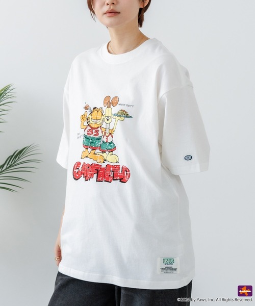 DISCUS(ディスカス)の「【DISCUS/ディスカス】【選べる丈感・ガーフィールド】DISCUS×GARFIELD コラボTシャツ クロップド短丈・ルーズシルエット(Tシャツ/カットソー・レディース・ブラック系その他/ホワイト系その他2/ブラック系その他2/ホワイト系その他・LARGE/MEDIUM)」の20枚目の写真