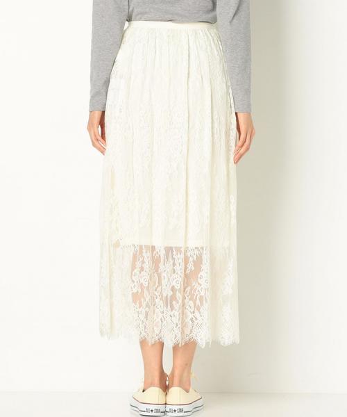 Another Edition（アナザーエディション）の「レースロングスカート/AEMFC LACE LONG SK◆（スカート・レディース・オフホワイト・FREE）」の4枚目の写真