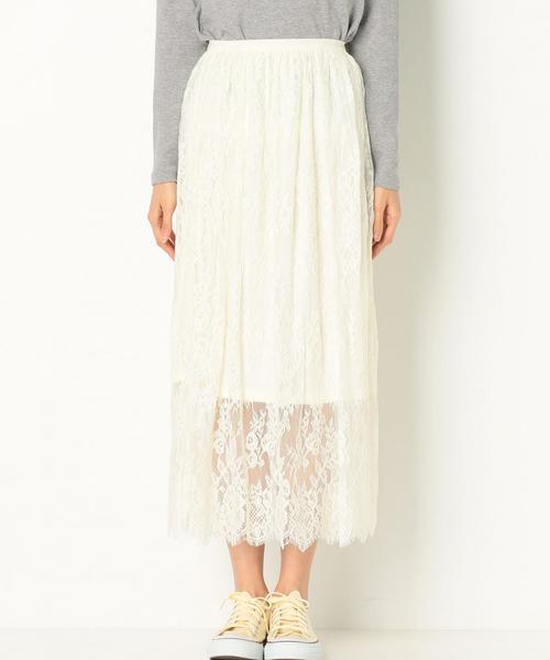 Another Edition（アナザーエディション）の「レースロングスカート/AEMFC LACE LONG SK◆（スカート・レディース・オフホワイト・FREE）」の5枚目の写真