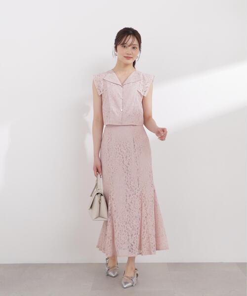 PROPORTION BODY DRESSING（プロポーションボディドレッシング）の「＜セットアップ対応＞衿付きレースブラウス / 1216110404（シャツ/ブラウス・レディース・ピンク/ホワイト系その他/ネイビー・FREE）」の15枚目の写真