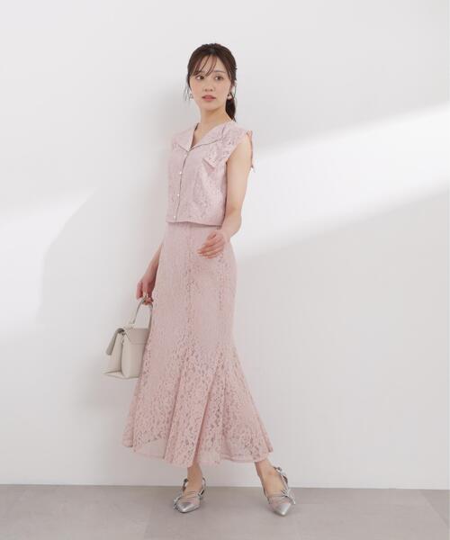 PROPORTION BODY DRESSING（プロポーションボディドレッシング）の「＜セットアップ対応＞衿付きレースブラウス / 1216110404（シャツ/ブラウス・レディース・ピンク/ホワイト系その他/ネイビー・FREE）」の16枚目の写真