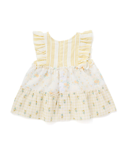 SLAP SLIP BABY（スラップスリップベビー）の「【お揃い】切り替えティアードワンピースブルマ付きセットアップベビー(70~80cm)（その他ベビーウェア・キッズ・イエロー系その他/パープル系その他・FREE）」の11枚目の写真