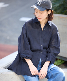 SLOBE IENA EMIN＆PAUL エミンアンドポール　ネイビー　シャツ SLOBE IENA - SLOBE IENA EMIN＆PAUL エミンアンドポール ネイビー