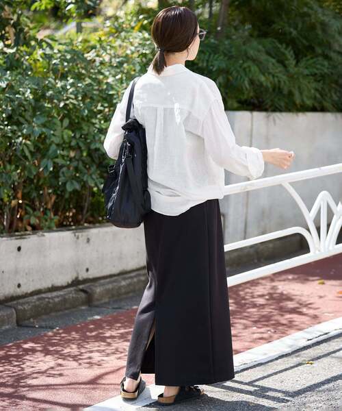 【今期・完売・新品】SLOBE IENAのリネンコットンカシュクールシャツ リネンコットンカシュクールシャツ（シャツ/ブラウス）｜SLOBE IENA