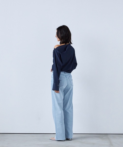 YANUK(ヤヌーク)の「Really Light ストレート "GINA"(デニムパンツ・レディース・ライトブルー・27inch/26inch/25inch/24inch/23inch/22inch/21inch)」の4枚目の写真