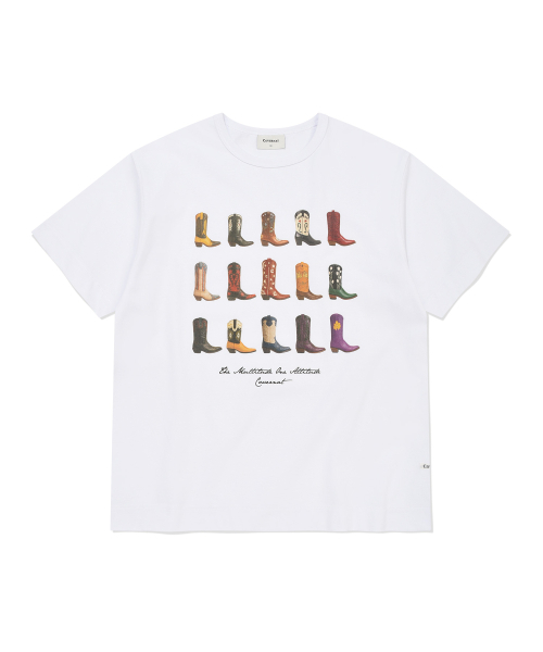 COVERNAT(カバーナット)の「ウェスタンブーツグラフィッククロップTシャツホワイト(Tシャツ/カットソー・レディース・その他・SMALL/MEDIUM/LARGE/X-LARGE)」の1枚目の写真