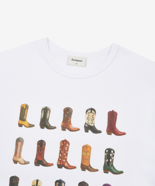 COVERNAT(カバーナット)の「ウェスタンブーツグラフィッククロップTシャツホワイト(Tシャツ/カットソー・レディース・その他・SMALL/MEDIUM/LARGE/X-LARGE)」の6枚目の写真