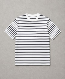 高密度編み USAコットン 100% 天竺ポケット付き半袖無地プレーンTシャツ &ボーダーTシャツ