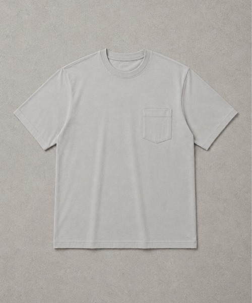 ZIP FIVE(ジップファイブ)の「高密度編み USAコットン 100% 天竺ポケット付き半袖無地プレーンTシャツ &ボーダーTシャツ(Tシャツ/カットソー・メンズ・ホワイト系/ブラック/グレー系/ブルー/グレー/オフホワイト/ブラック系/イエロー/レッド/ブラウン/ホワイト系1・X-LARGE/LARGE/MEDIUM)」の7枚目の写真