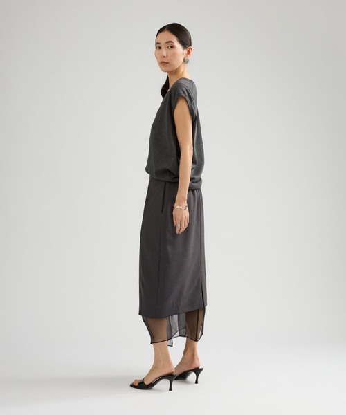 Chaos（カオス）の「Chaos(カオス)/ ◇3/4坪田あさみさんIGLIVE紹介アイテム◇チュルリーニット（ニット/セーター・レディース・チャコールグレー/モカ・FREE）」の7枚目の写真