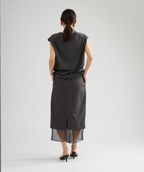 Chaos（カオス）の「Chaos(カオス)/ ◇3/4坪田あさみさんIGLIVE紹介アイテム◇チュルリーニット（ニット/セーター・レディース・チャコールグレー/モカ・FREE）」の8枚目の写真