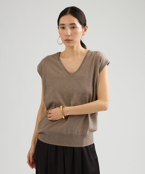 Chaos（カオス）の「Chaos(カオス)/ ◇3/4坪田あさみさんIGLIVE紹介アイテム◇チュルリーニット（ニット/セーター・レディース・チャコールグレー/モカ・FREE）」の9枚目の写真