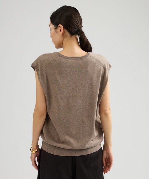 Chaos（カオス）の「Chaos(カオス)/ ◇3/4坪田あさみさんIGLIVE紹介アイテム◇チュルリーニット（ニット/セーター・レディース・チャコールグレー/モカ・FREE）」の11枚目の写真