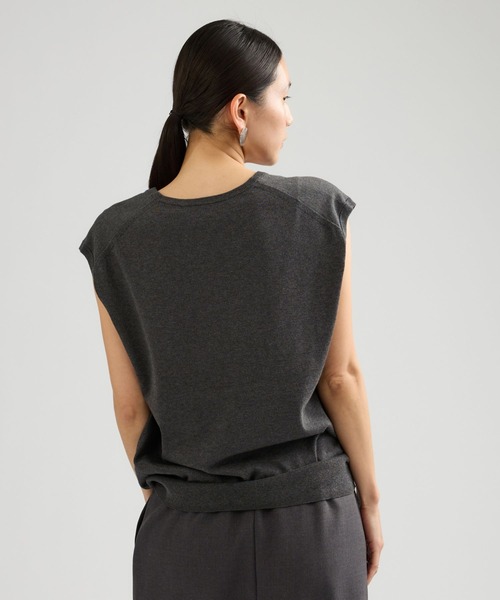 Chaos（カオス）の「Chaos(カオス)/ ◇3/4坪田あさみさんIGLIVE紹介アイテム◇チュルリーニット（ニット/セーター・レディース・チャコールグレー/モカ・FREE）」の5枚目の写真