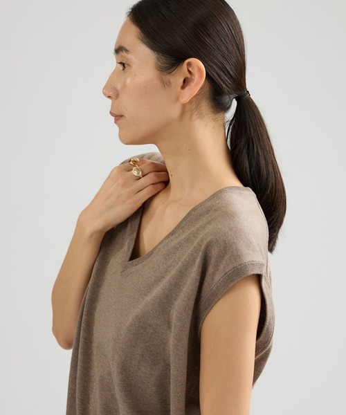 Chaos（カオス）の「Chaos(カオス)/ ◇3/4坪田あさみさんIGLIVE紹介アイテム◇チュルリーニット（ニット/セーター・レディース・チャコールグレー/モカ・FREE）」の15枚目の写真