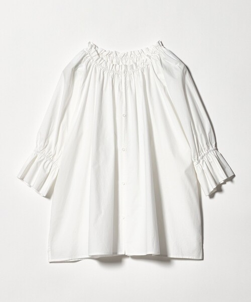 A DAY IN THE LIFE UNITED ARROWS(アデイインザライフユナイテッドアローズ)の「コットン ギャザーネック 2WAY シャツブラウス <A DAY IN THE LIFE>(シャツ/ブラウス・レディース・オフホワイト/ブラック・FREE)」の18枚目の写真