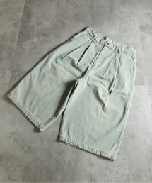 MANYMENMANYMINDS / 泥加工デニム/タックワイドショートパンツ