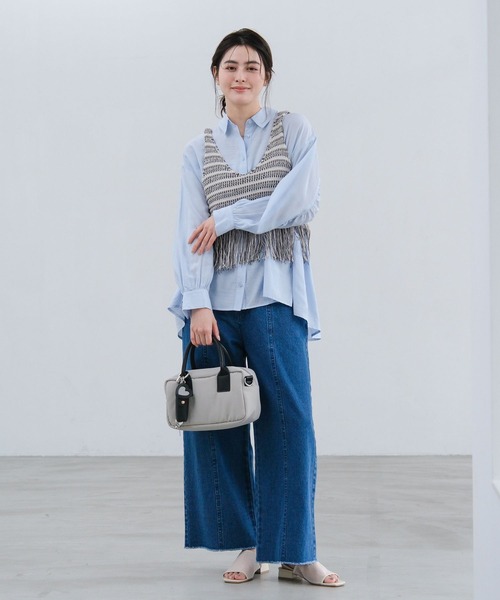 LAKOLE（ラコレ）の「カットオフワイドデニムパンツ / 659840（デニムパンツ・レディース・ブラック/インディゴブルー/ベージュ・LARGE/MEDIUM）」の5枚目の写真