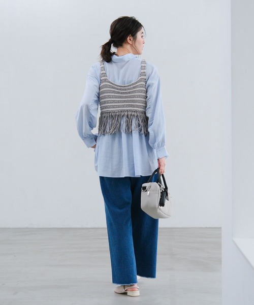 LAKOLE（ラコレ）の「カットオフワイドデニムパンツ / 659840（デニムパンツ・レディース・ブラック/インディゴブルー/ベージュ・LARGE/MEDIUM）」の7枚目の写真