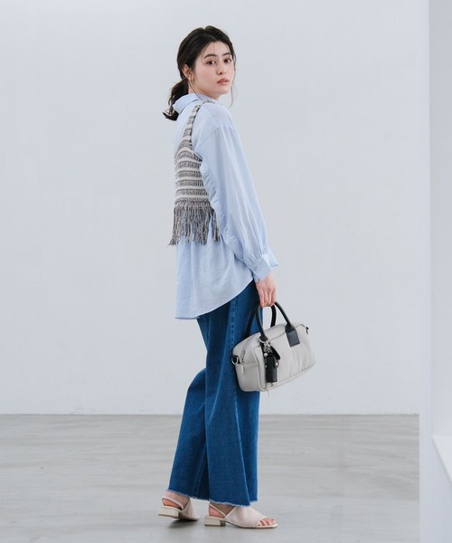 LAKOLE（ラコレ）の「カットオフワイドデニムパンツ / 659840（デニムパンツ・レディース・ブラック/インディゴブルー/ベージュ・LARGE/MEDIUM）」の8枚目の写真