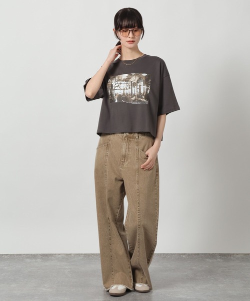 LAKOLE（ラコレ）の「カットオフワイドデニムパンツ / 659840（デニムパンツ・レディース・ブラック/インディゴブルー/ベージュ・LARGE/MEDIUM）」の14枚目の写真