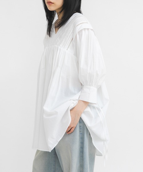 KBF（ケイビーエフ）の「2WAYレースドッキングミニワンピース（ワンピース・レディース・グリーン系その他/オフホワイト/チャコールグレー・ONE）」の4枚目の写真